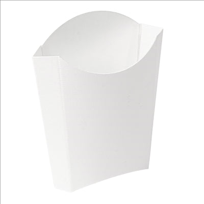 BOÎTES À FRITES JUMBO 'THEPACK' 165 G 230 G/M2 13,5x8,5x16 CM BLANC CARTON ONDULÉ NANO-MICRO (1200 UNITÉS)