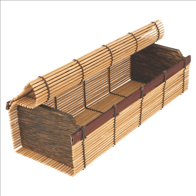 BOÎTES SUSHI  23x8x6 CM NATUREL BAMBOU (24 UNITÉS)