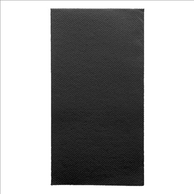 SERVIETTES P.1/6  55 G/M2 30x40 CM NOIR AIRLAID (900 UNITÉS)