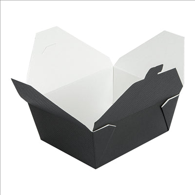 BOÎTES AMÉRICAINES MICRO-ONDABLES 'THEPACK' 1350 ML 230 + 12PP G/M2 15,2x12,1x6,5 CM NOIR CARTON ONDULÉ NANO-MICRO (300 UNITÉS)