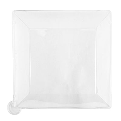 COUVERCLES POUR RÉF. 213.71 'BIONIC'  16x16x4 CM TRANSPARENT PET (400 UNITÉS)