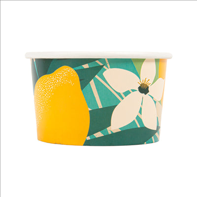 POTS À GLACES 'AMALFI' 180 ML 250 + 18 PE G/M2 Ø 8,7x5,2 CM BLANC CARTON (2000 UNITÉS)