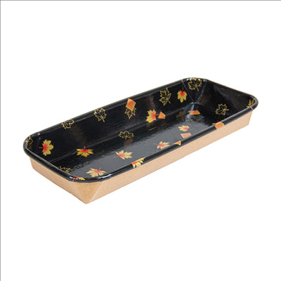 RÉCIPIENTS POUR "SUSHI"  20PE + 280 +16PE G/M2 22,1x9,1x2,4 CM NOIR KRAFT (600 UNITÉS)