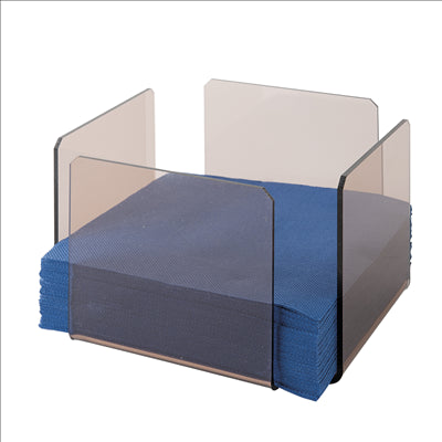 DISTRIBUTEUR SERVIETTES  17,5x17,5x11 CM ROSE/FUME METACRYLATE (2 UNITÉS)
