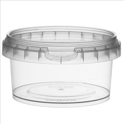 RÉCIPIENTS INVIOLABLES + COUVERCLES 240 ML Ø 9,5x5,1 CM TRANSPARENT PP (375 UNITÉS)