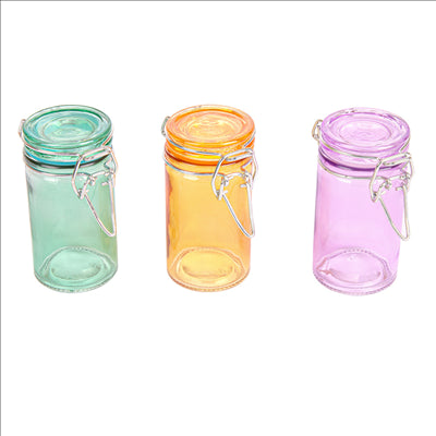 CANISTER POUR MISE EN BOUCHE 70 ML Ø 4,5x8,6 CM ASSORTI VERRE (96 UNITÉS)