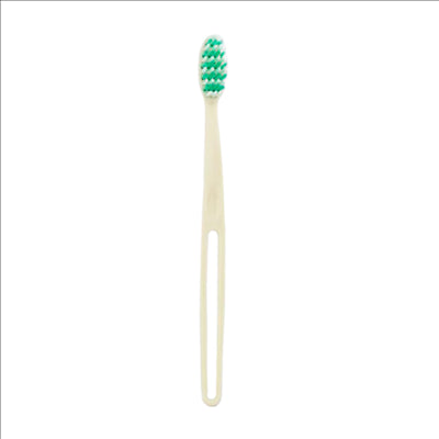BROSSES À DENTS EN SACHETS  17,8 CM BEIGE PP (100 UNITÉS)