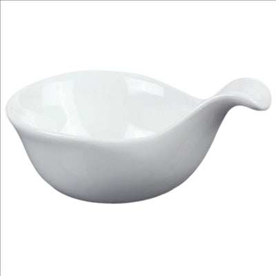 BOLS AVEC ANSE  10,5x7x5,4 CM BLANC PORCELAINE (12 UNITÉS)