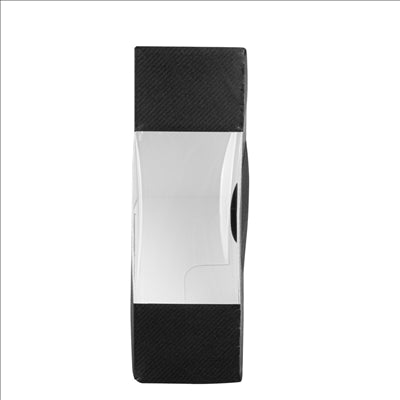 BOÎTES SANDWICH AVEC FENÊTRE - SIMPLE 'THEPACK' 230 G/M2 + OPP 12,4x12,4x5,5 CM NOIR CARTON ONDULÉ NANO-MICRO (500 UNITÉS)