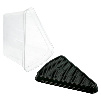 300 U. RÉCIPIENTS TRIANGULAIRES POUR GÂTEAUX  12,4x8,75x8,2CM TRANSPARENT PET (300 UNITÉS)