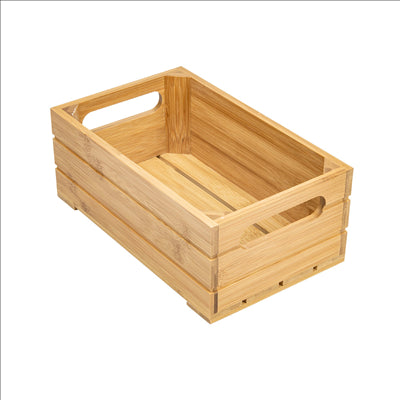 BOÎTE BUFFET GN 1/4  26,5x16,2x10 CM NATUREL BAMBOU (1 UNITÉ)