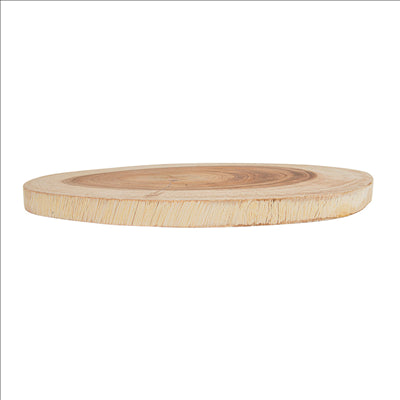 PLANCHE PRÉSENTATION RONDE  Ø 31,5x1,6 CM NATUREL BOIS (12 UNITÉS)
