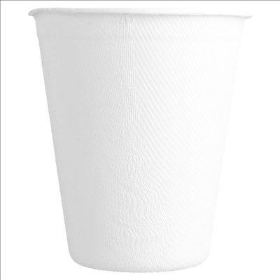 GOBELETS 'BIONIC' 260 ML Ø 8x9,1 CM BLANC BAGASSE (1000 UNITÉS)