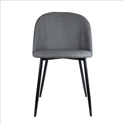 CHAISE 'SUPRA-TEK'  52x50x78 CM GRIS POLYESTER (4 UNITÉS)