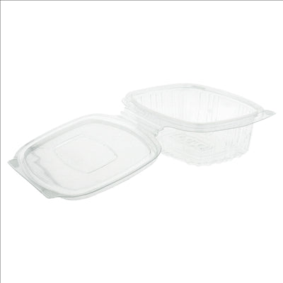 RÉCIPIENTS + COUVERCLE 250 ML 13,2x9,5x4,1 CM TRANSPARENT RPET (600 UNITÉS)