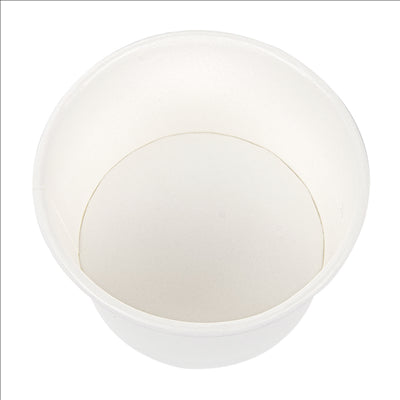 PETITS POTS 70 ML (2,3 oz) 210 + 18 PE G/M2 Ø6,15/5x4 CM BLANC CARTON (1000 UNITÉS)