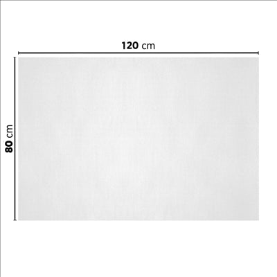 NAPPES PLIAGE M  48 G/M2 80x120 CM BLANC CELLULOSE (200 UNITÉS)