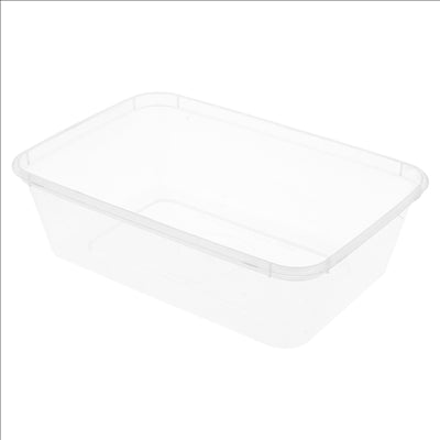 RÉCIPIENTS RECTANGULAIRES 650 ML 17,5x12x4,5 CM TRANSPARENT PP (500 UNITÉS)