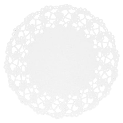 DENTELLES RONDES AJOURÉES  53 G/M2 Ø 11,5 CM BLANC PAPIER (250 UNITÉS)