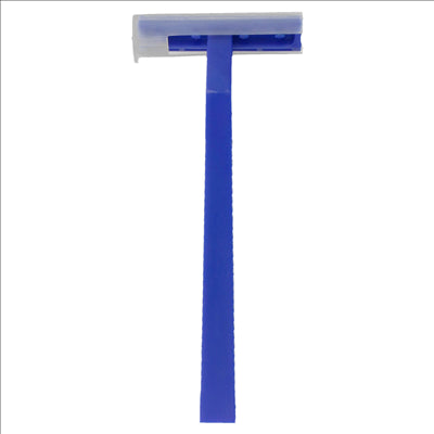 RASOIRS EN VRAC DOUBLE LAME  10 CM BLEU HDPE (100 UNITÉS)
