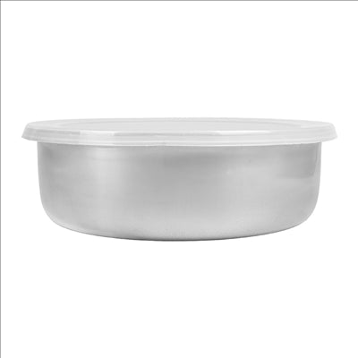 BOL AVEC COUVERCLE 'ARTINOX' 730 ML Ø16x5 CM ARGENTE INOX + LDPE (24 UNITÉS)