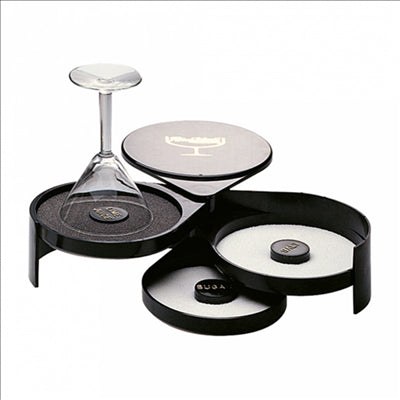 SUCREUR DE VERRES SUCRE & SEL  20x16x7,4 CM NOIR ABS (1 UNITÉ)