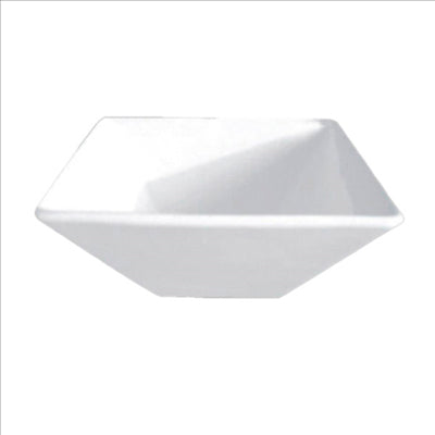 BOLS CARRÉS  17,5 CM BLANC PORCELAINE (12 UNITÉS)