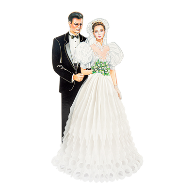 DECORATION "MARIAGES"  37x26 CM ASSORTI CARTON (1 UNITÉ)