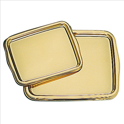 PLATEAUX DE LUXE 'LUNCH'  25x35 CM ARGENTE PET (10 UNITÉS)