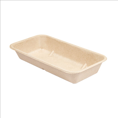 PLATEAUX 'BIONIC' 500 ML 20,9x10,7x3,5 CM NATUREL BAGASSE (400 UNITÉS)