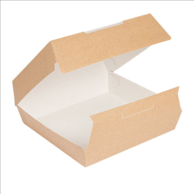 BOÎTES "LARGE LUNCH BOX" 'THEPACK' 250 G/M2 23,5x24x8,7 CM NATUREL CARTON ONDULÉ NANO-MICRO (150 UNITÉS)