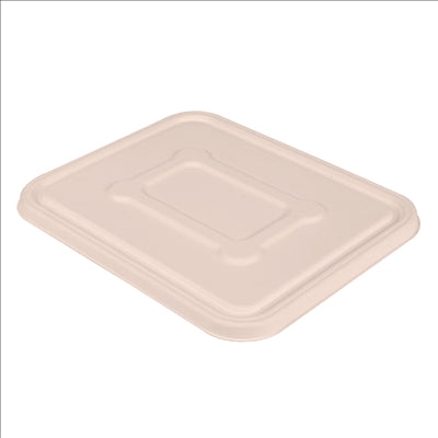 COUVERCLES POUR RÉFÉRENCE 253.83 'BIONIC'  23,5x18,9x1,2 CM NATUREL BAGASSE (400 UNITÉS)