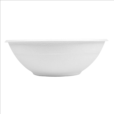 BOLS 'BIONIC' 950 ML Ø 19,6x6,5 CM BLANC BAGASSE (400 UNITÉS)