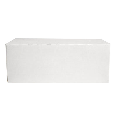 BOÎTES REPAS À EMPORTER 'THEPACK' 1 L 250 G/M2 11x18x7 CM BLANC CARTON ONDULÉ NANO-MICRO (300 UNITÉS)