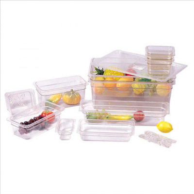 BAC GASTRONORM 1/1 7,7 L 53x32,5x6,5 CM TRANSPARENT POLYCARBONATE (1 UNITÉ)