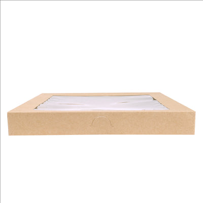 COUVERCLES POUR BOÎTES 253.14  300 G/M2 + PET 22,9x22,8x3 CM NATUREL KRAFT (100 UNITÉS)