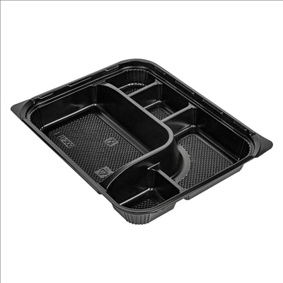 COFFRETS POUR REPAS 5 COMPART.  23,9x19x3,5 CM NOIR PP (200 UNITÉS)