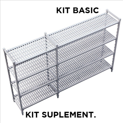 SUPPLÉMENTAIRE ÉTAGÈRE WINDSHELVING  45,5x91x180 CM GRIS ACIER (1 UNITÉ)