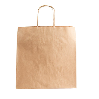 SACS SOS TRAITEUR AVEC ANSES  90 G/M2 26+20x27 CM NATUREL KRAFT (250 UNITÉS)