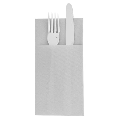 SERVIETTES KANGOUROU  55 G/M2 40x40 CM GRIS AIRLAID (700 UNITÉS)