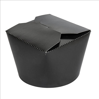 RÉCIPIENTS SALADIERS 1000 ML 305 + 18 PE G/M2 Ø12,3x8,5 CM NOIR CARTON (300 UNITÉS)