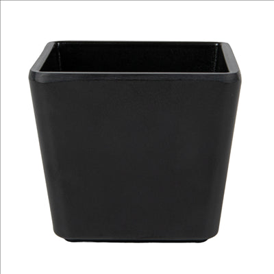 GOBELETS CARRÉS 'ASAMI WARE'  6,8x6,8x5,8 CM NOIR MÉLAMINE (12 UNITÉS)