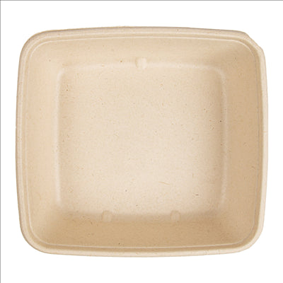 PLATEAUX 'BIONIC' 1250 ML 20x18,5x5,5 CM NATUREL BAGASSE (400 UNITÉS)