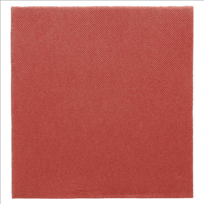 SERVIETTES ECOLABEL 'DOUBLE POINT' 18 G/M2 33x33 CM BORDEAUX OUATE (1200 UNITÉS)