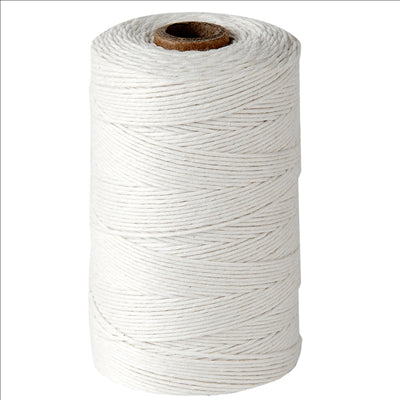 BOBINES DE FIL BOUCHERIE 200 G  Ø 11 CM BLANC COTON (5 UNITÉS)