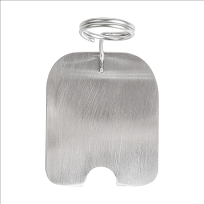 SUPPORTS POUR ÉTIQUETTES DE BUFFET  8,6x7,2x10 CM ARGENTE INOX (25 UNITÉS)