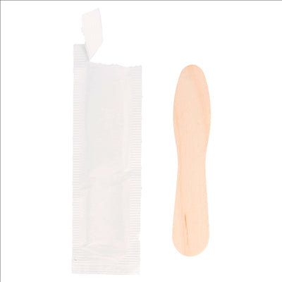 CUILLÈRES À GLACES EN SACHET  7,5 CM NATUREL BOIS (600 UNITÉS)