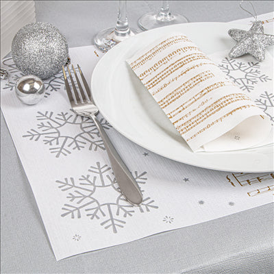 SETS DE TABLE 'SNOW' 48 G/M2 31x43 CM BLANC CELLULOSE (2000 UNITÉS)