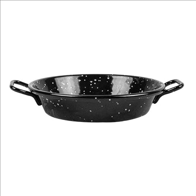 MINI POELE ÉMAILLÉE 'ARTINOX'  Ø10x2 CM NOIR ACIER (10 UNITÉS)