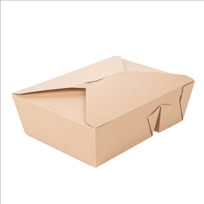 BOÎTES AMÉRICAINES 2 COMPART. 'THEPACK' 1320 + 660 ML 240 + 12PP G/M2 19,6x14x6,2 CM NATUREL CARTON ONDULÉ NANO-MICRO (200 UNITÉS)